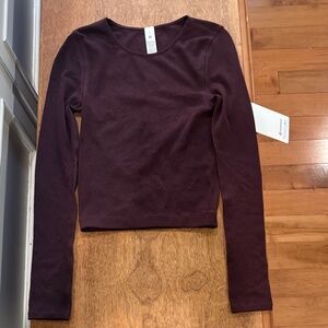 Lululemon RevealKnit Floral Long-Sleeve Shirt Goodnight Plum